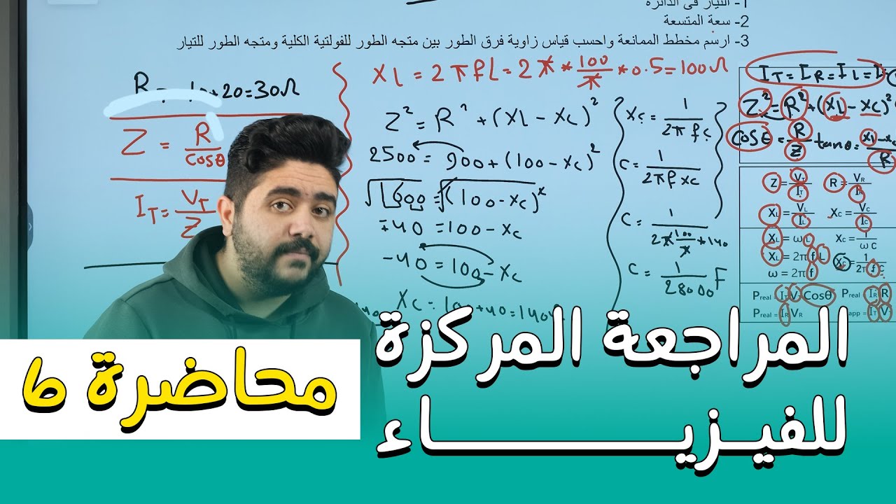 المراجعة المركزة للفيزياء || المحاضرة السادسة || مسائل الفصل الثالث