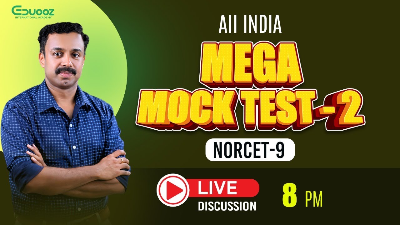 Mega Mock Test | NORCET-9 | Live Discussion | Eduooz Academy