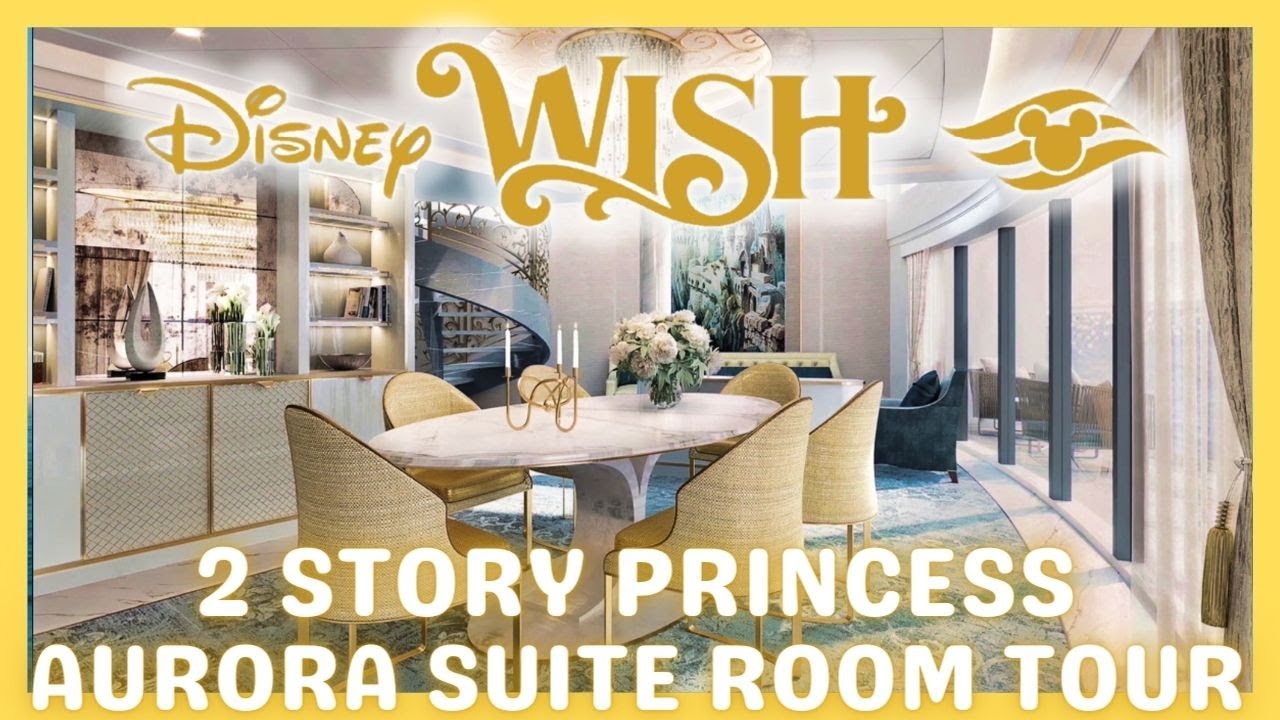 Princes Aurora Suite DISNEY WISH Cruise Ship Room Tour!