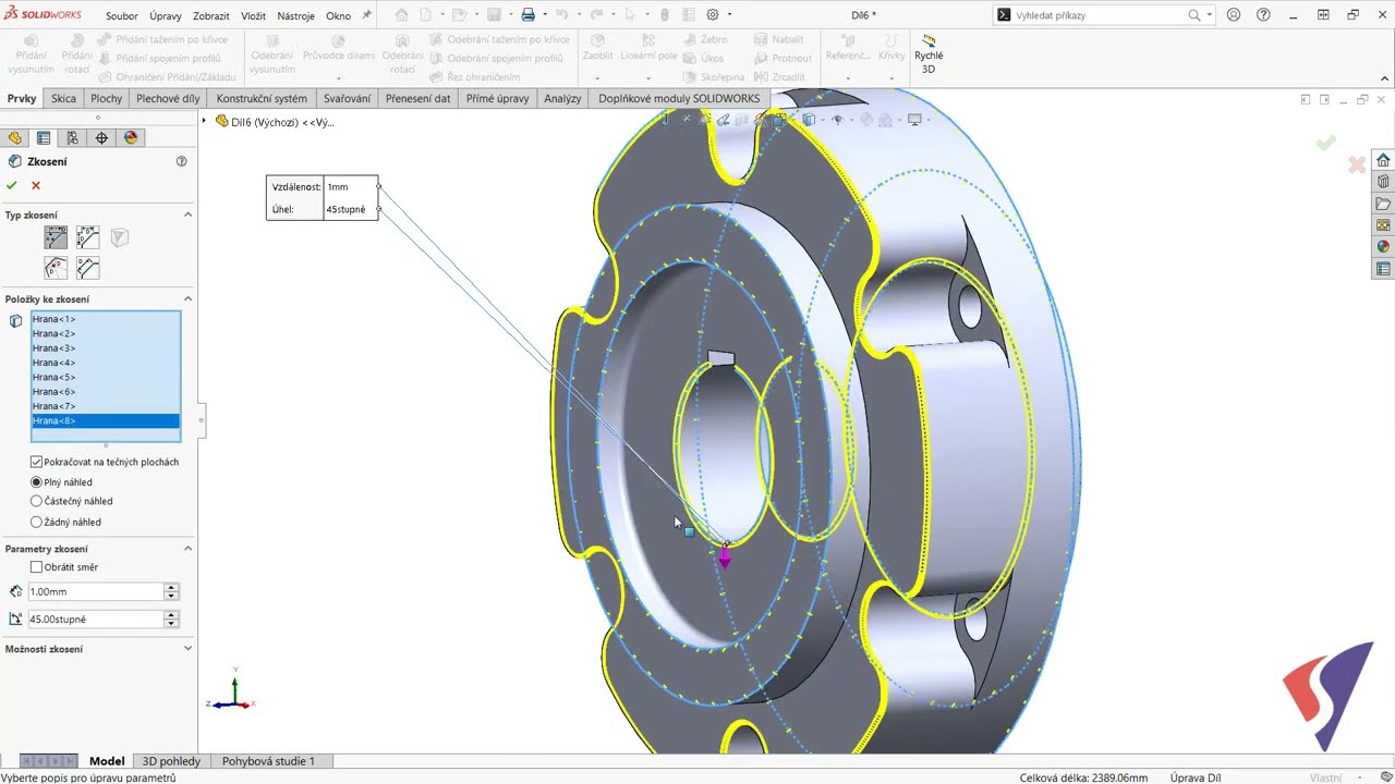 SOLIDWORKS tutoriál - Příruba