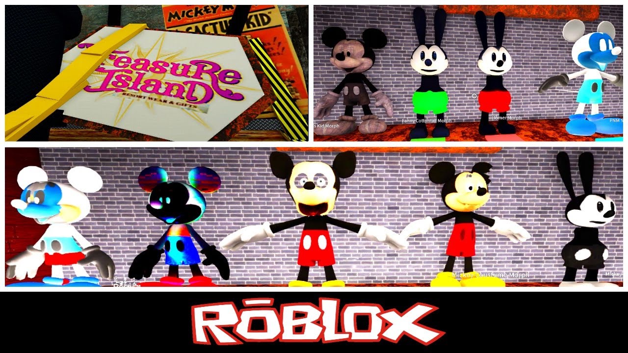 Negative Mickey, Oswald, Sad Mouse & More (Nights at Treasure Island RP) Roblox