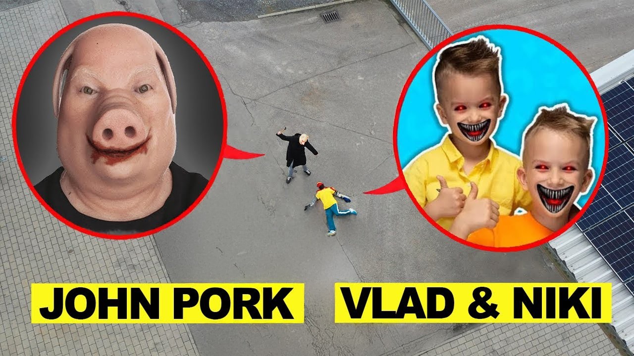 ДРОН ЗАСНЯЛ VLAD И NIKI И JOHN PORK В 3 ЧАСА НОЧИ!!