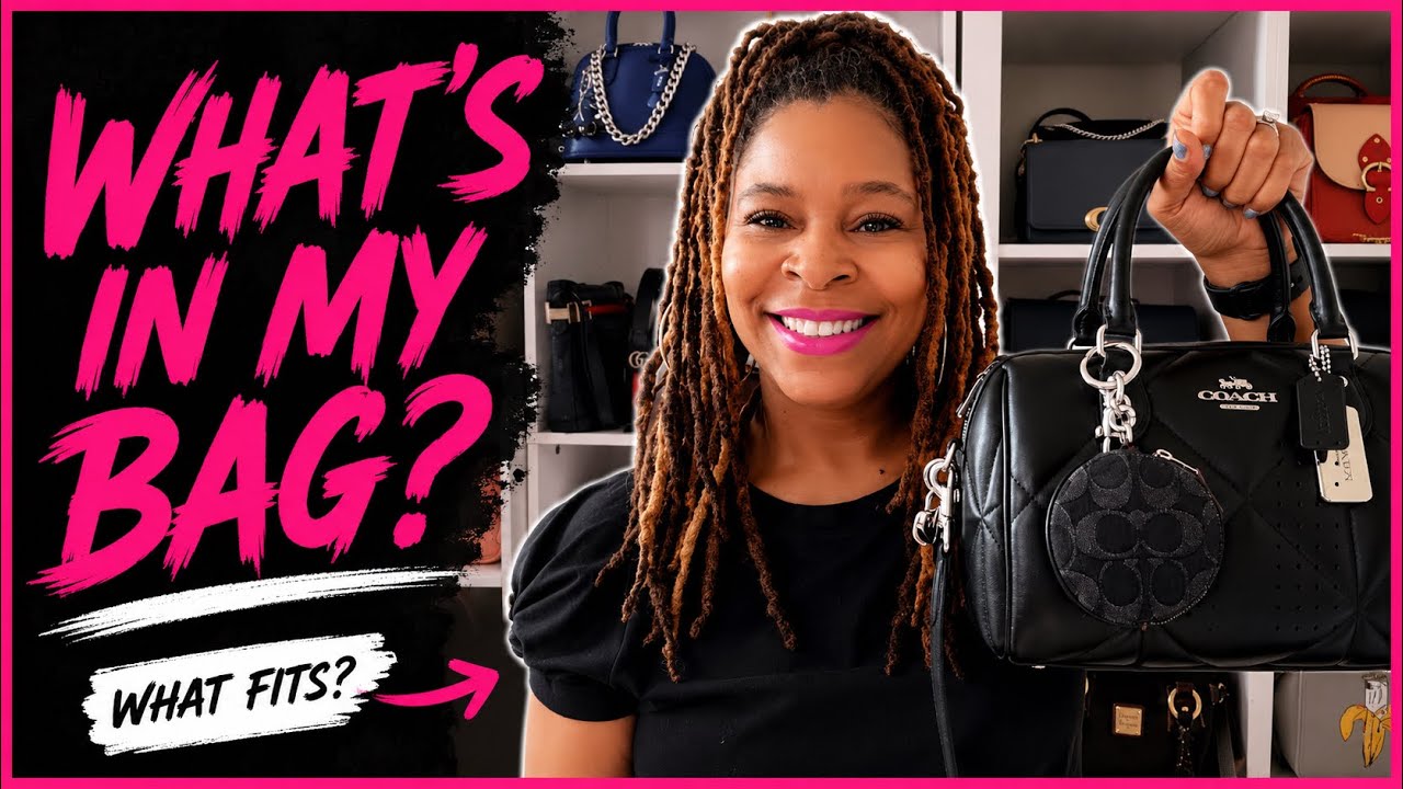 COACH QUILTED ROWAN SATCHEL|REVIEW&WHAT'S IN MY BAG