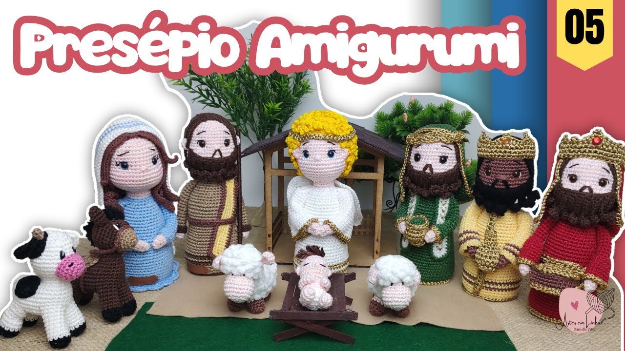 Presépio de Natal em Amigurumi – Tutorial Completo | 5/13 - José, Anjo e Reis magos