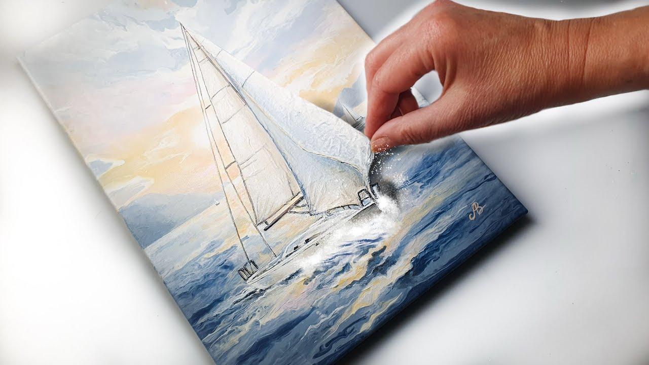 Заливка на ТКАНИ? 3D Лодка Искусство, которое вы можете попробовать! Забавная техника! | AB Creative