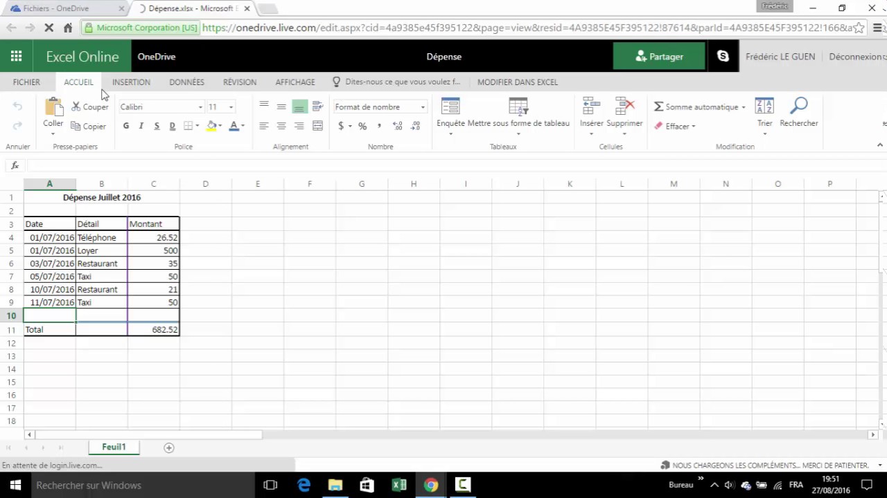 Travailler avec Excel gratuitement
