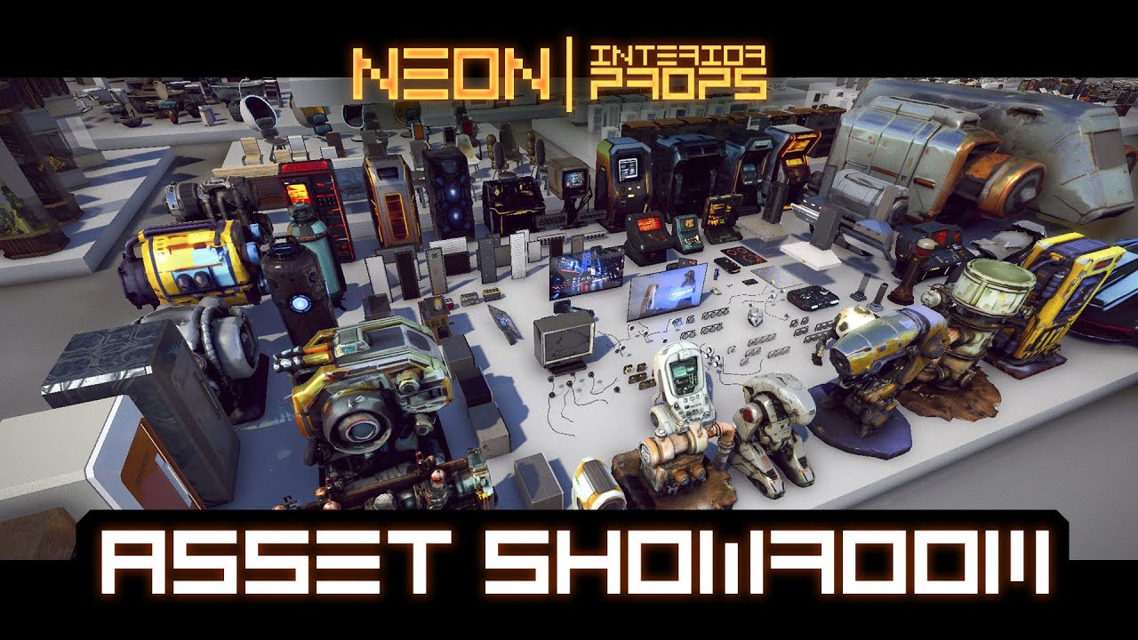 Neon Props [Unity Environment]: Asset showroom