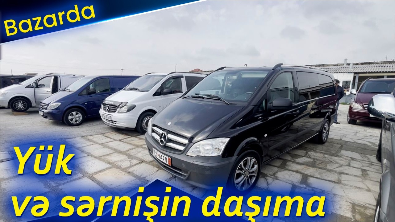 Sumqayıt maşın bazarında Mercedes Vito və Viano avtomobillərinin qiymətləri, sərnişin daşinma &uuml;&ccedil;&uuml;n