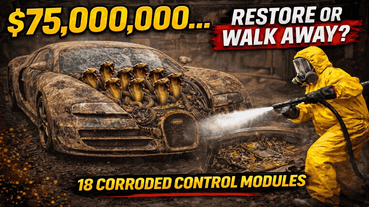 Restoring $75,000,000 Bugatti Veyron Infested with 18 Corroded Control Modules