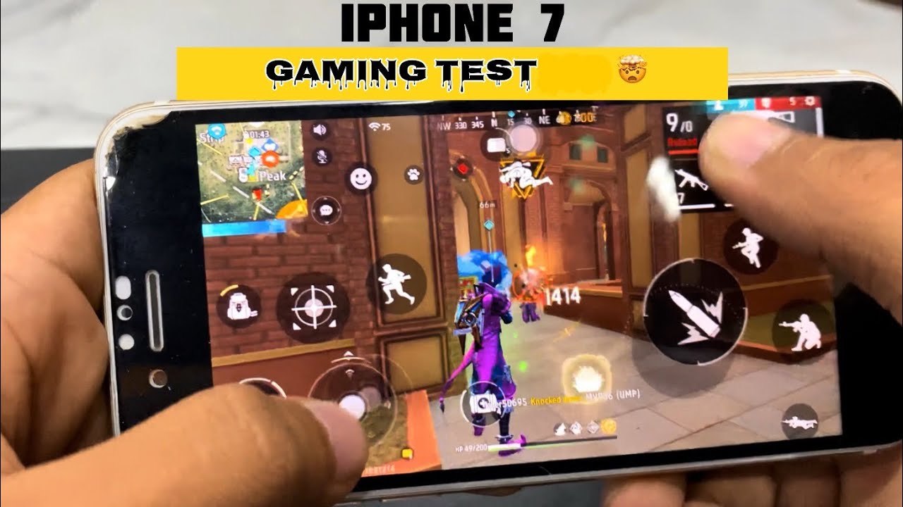 iPhone 7 Free Fire Gameplay test full max setting max graphics in 2025 performance🔥#freefire 