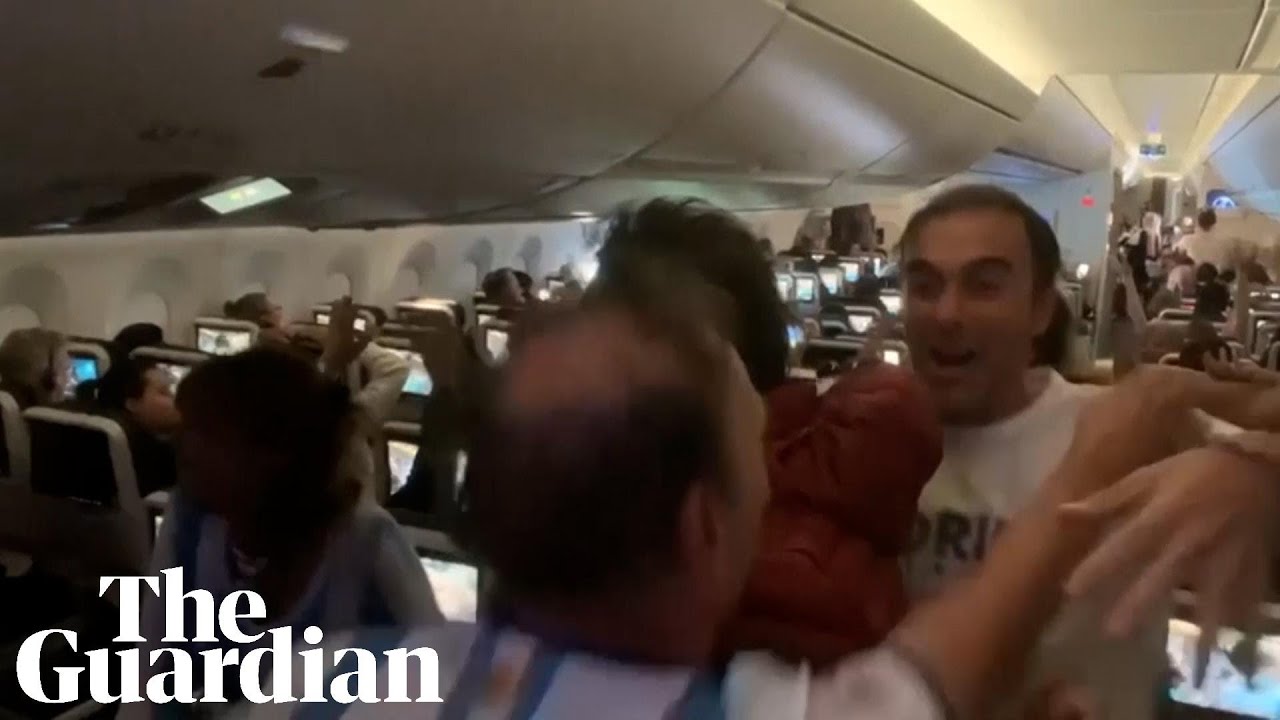 World Cup highs: Argentina fans on flight to Buenos Aires revel in final triumph