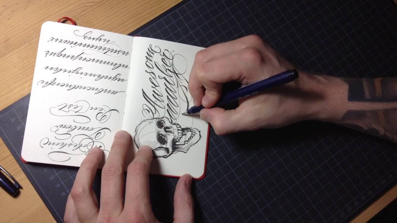Tombow pen test in moleskine sketchbook