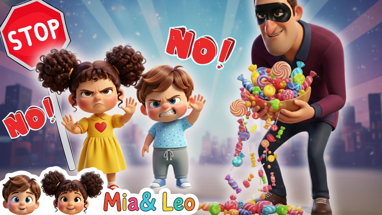 Stranger Danger Song! 🍬❌ | Safety Rules for Kids + Nursery Rhymes | Mia & Leo