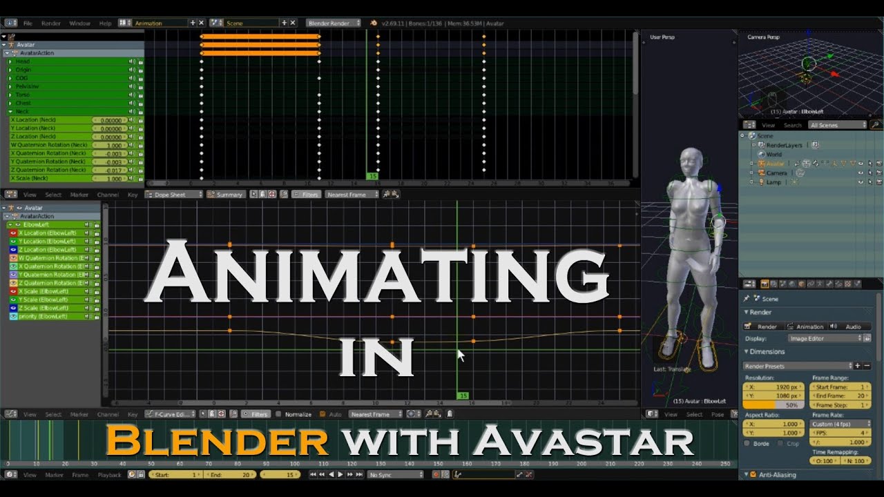 Animating in Blender with Avastar