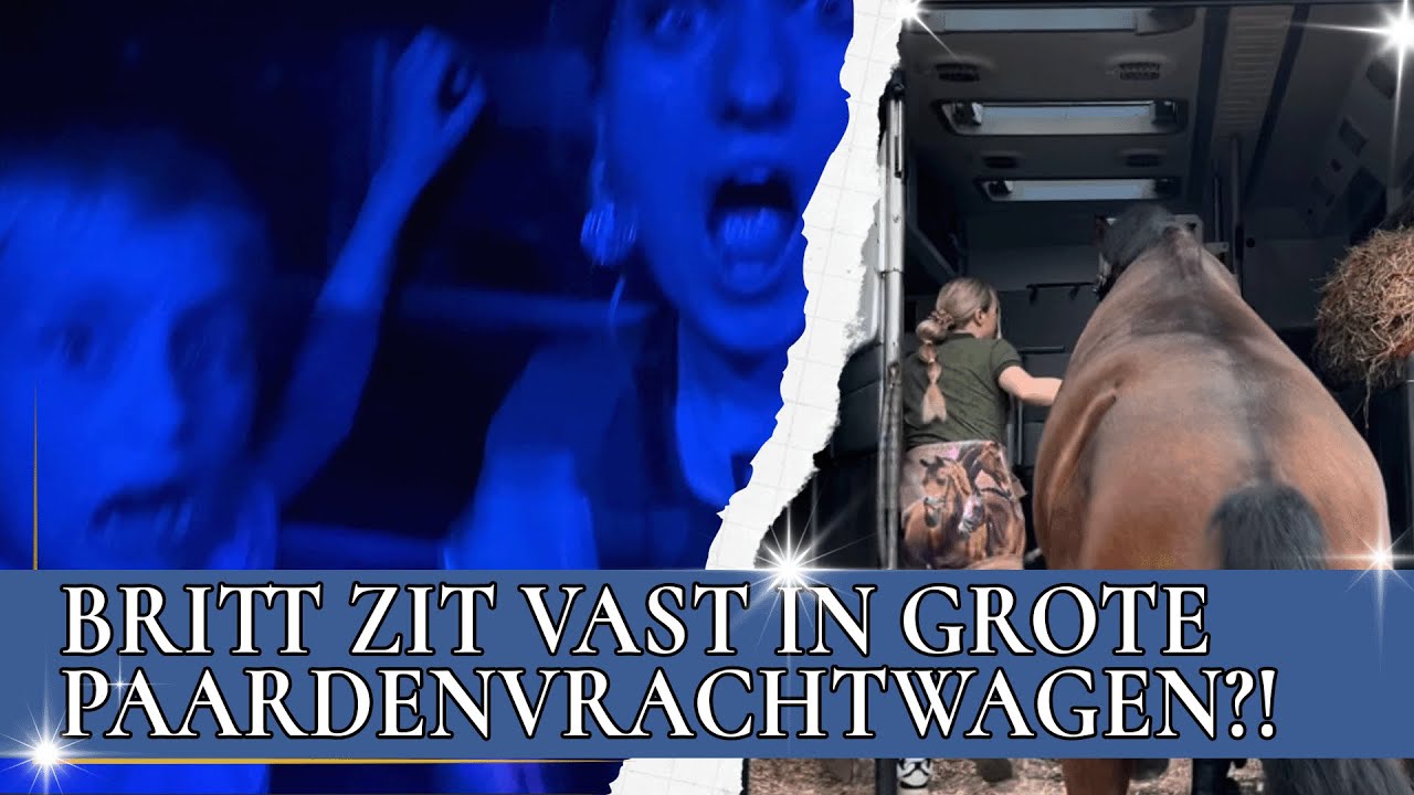 EVE en BRITT in een RIJDENDE STAL ?! | PaardenpraatTV