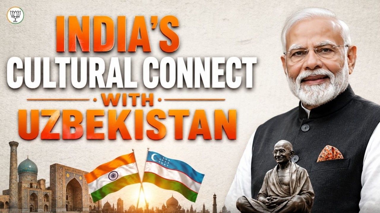 PM Modi at Gandhi Centre, Tashkent | India-Uzbekistan Cultural Connect | BJP