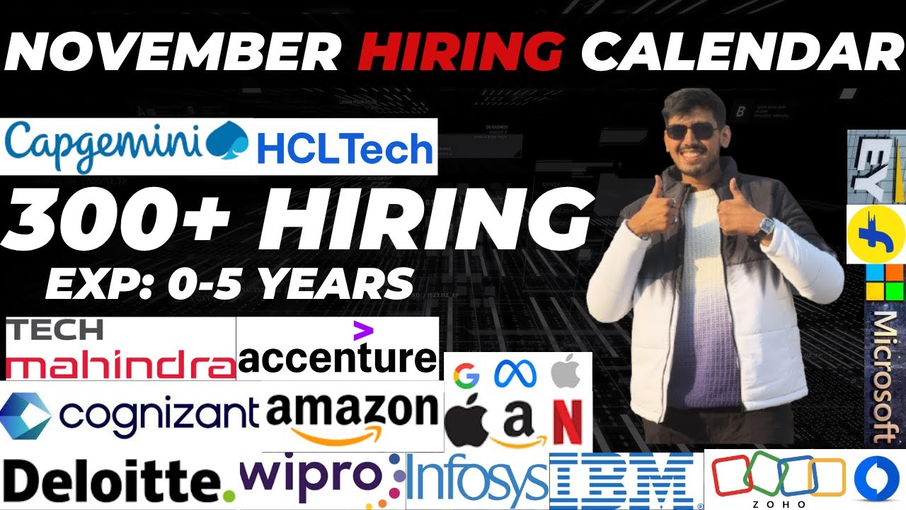 🔥350+ Companies Hiring | November Hiring Calendar | Referrals + HR Mail IDs | Freshers & Experienced
