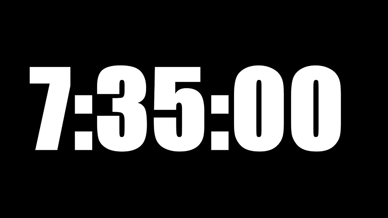 7 HOUR 35 MINUTE TIMER &bull; 455 MINUTE COUNTDOWN TIMER ⏰ LOUD ALARM ⏰