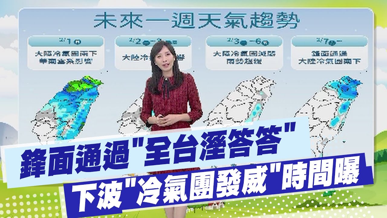 【黃韵筑報氣象】鋒面通過