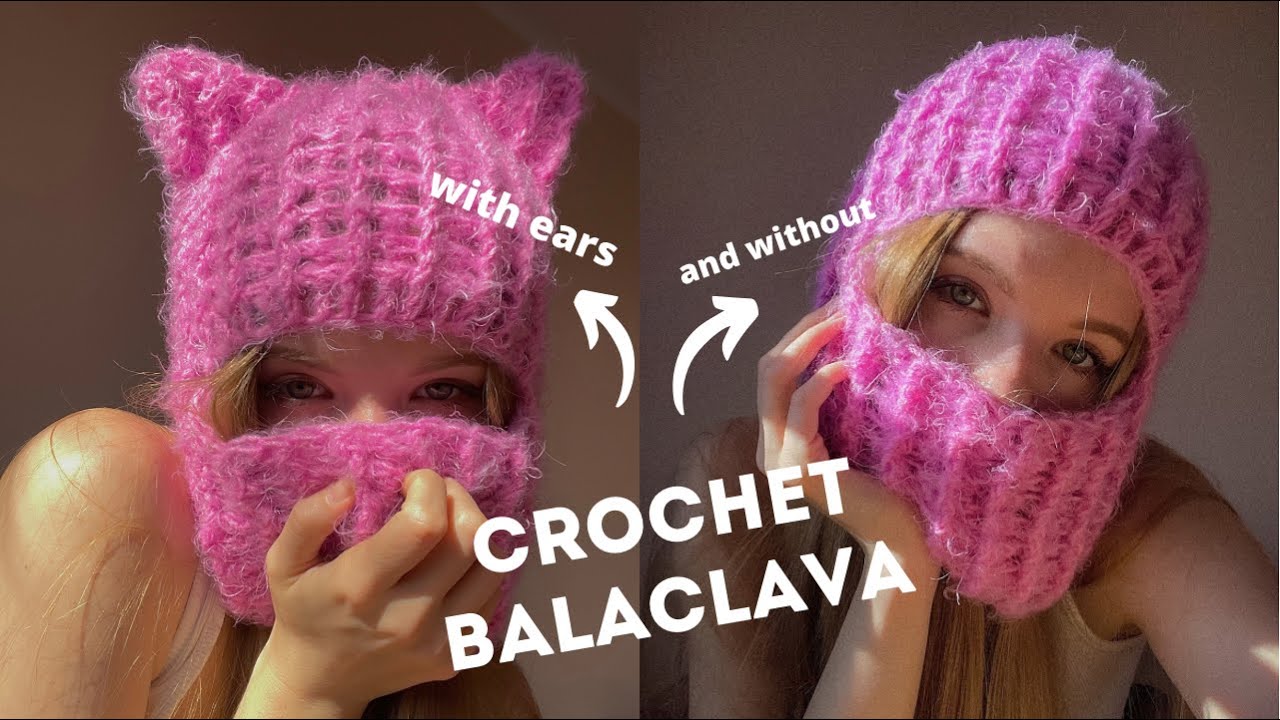 CROCHET BALACLAVA ✨| How to crochet with ears and without 😼
