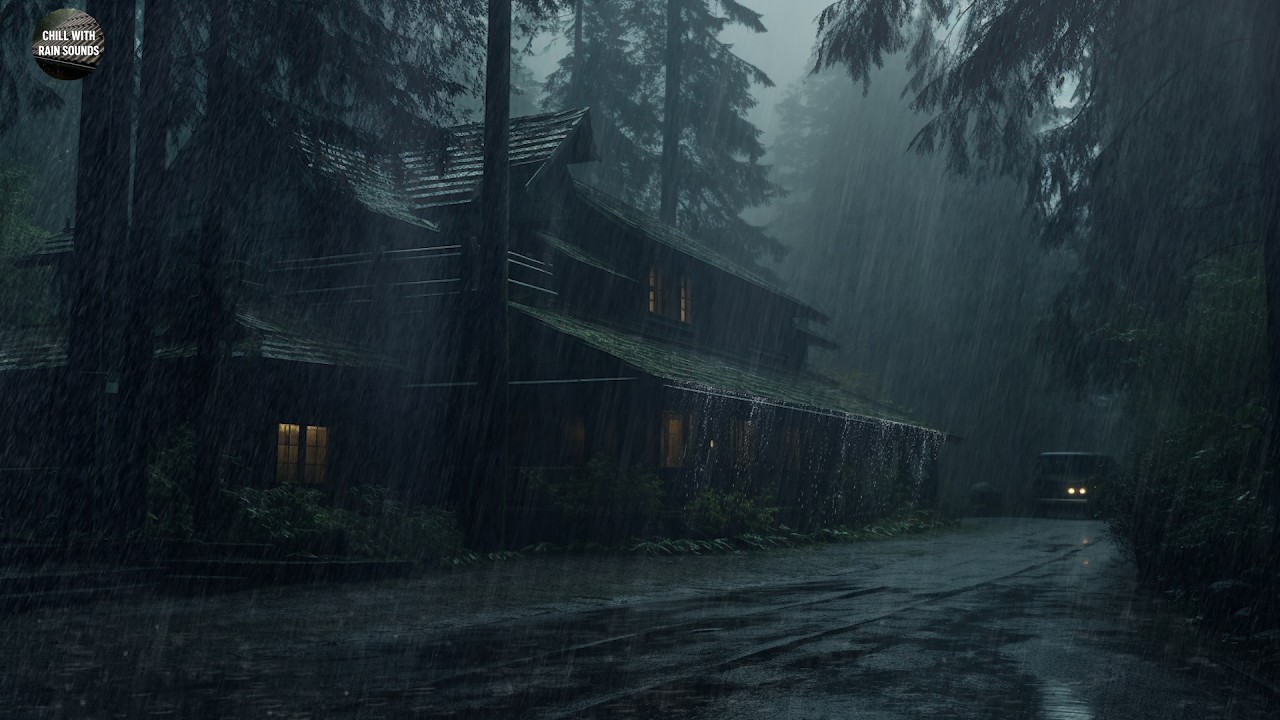 Say Goodbye to Stress, Sleep Better with Heavy Rain in the Forest | Natural Sounds for Deep Sleep