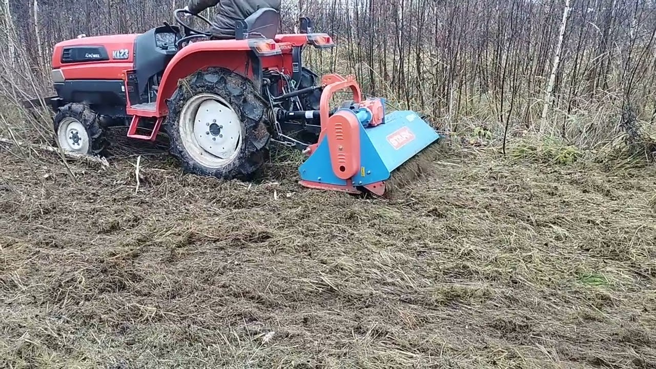 kubota KL23 и мульчер stark KM125