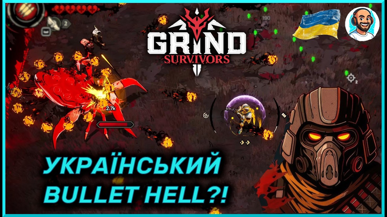 Новий і чудовий УКРАЇНСЬКИЙ bullet hell — Grind Survivors (демо)