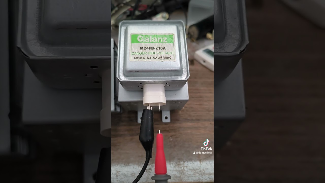 Truco para probar magnetr&oacute;n de microondas #electricidad #microondas #magnetron