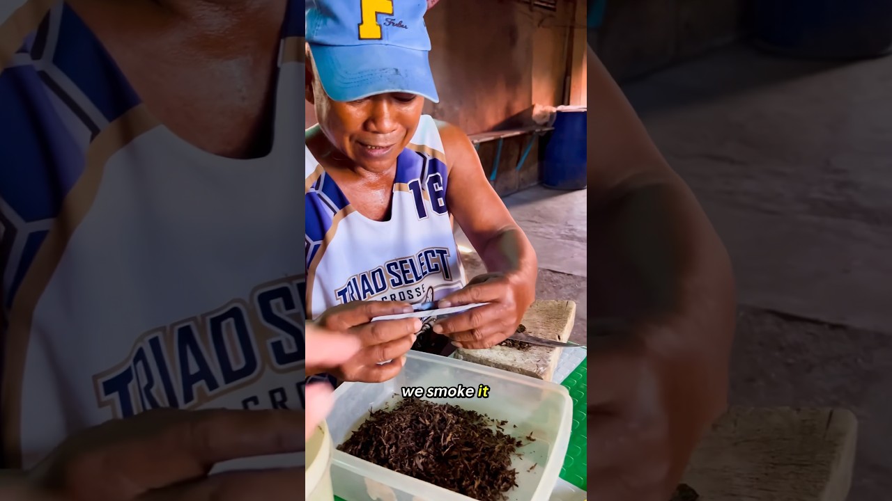 Smoking home made cigarette in Philippines 🇵🇭 #travelphilippines #filipino