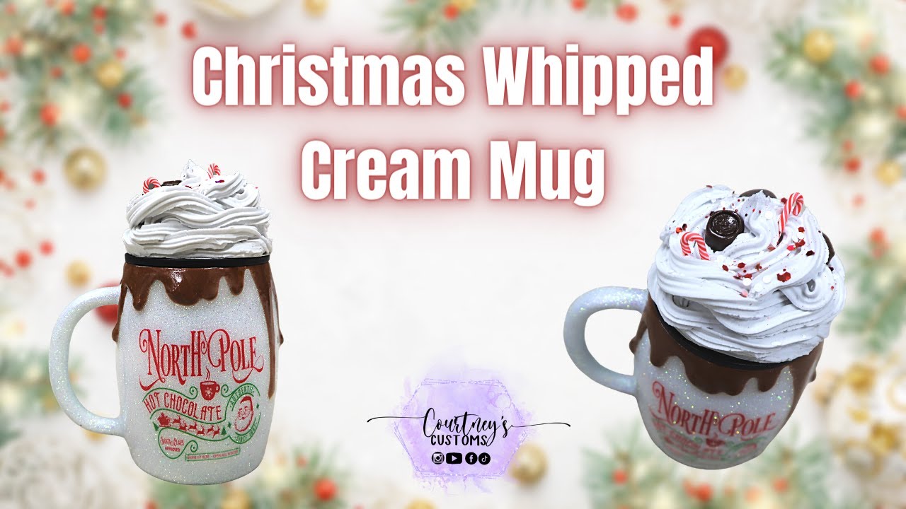 Christmas Whipped Cream Topper Mug | Faux Whipped Cream | Drip Tumbler Tutorial