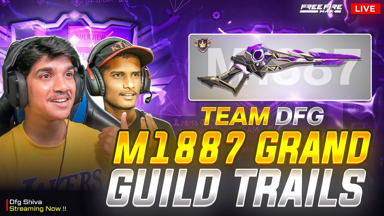 DFG 2ND GUILD TRAILS M1887 GRAND TRAILS #DHANUSHFFGAMER #DFGSHIVAGAMING #FFLIVE