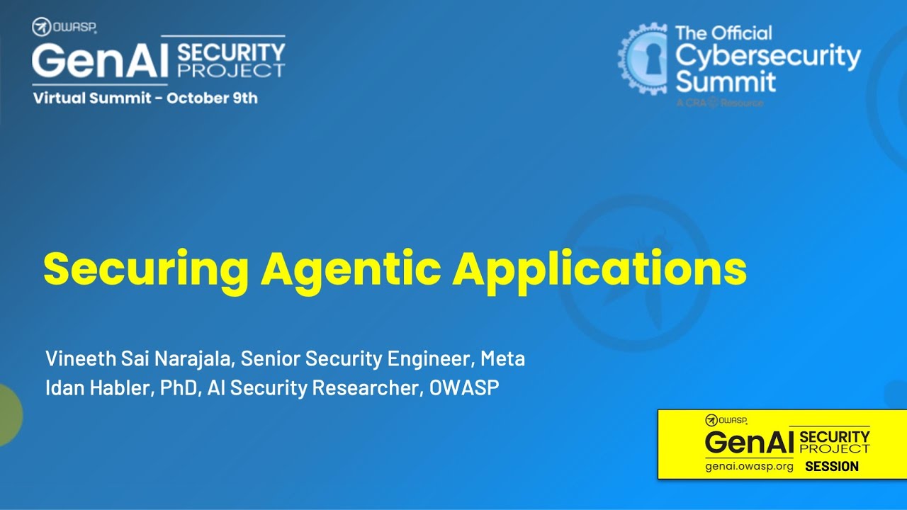 Securing Agentic Applications