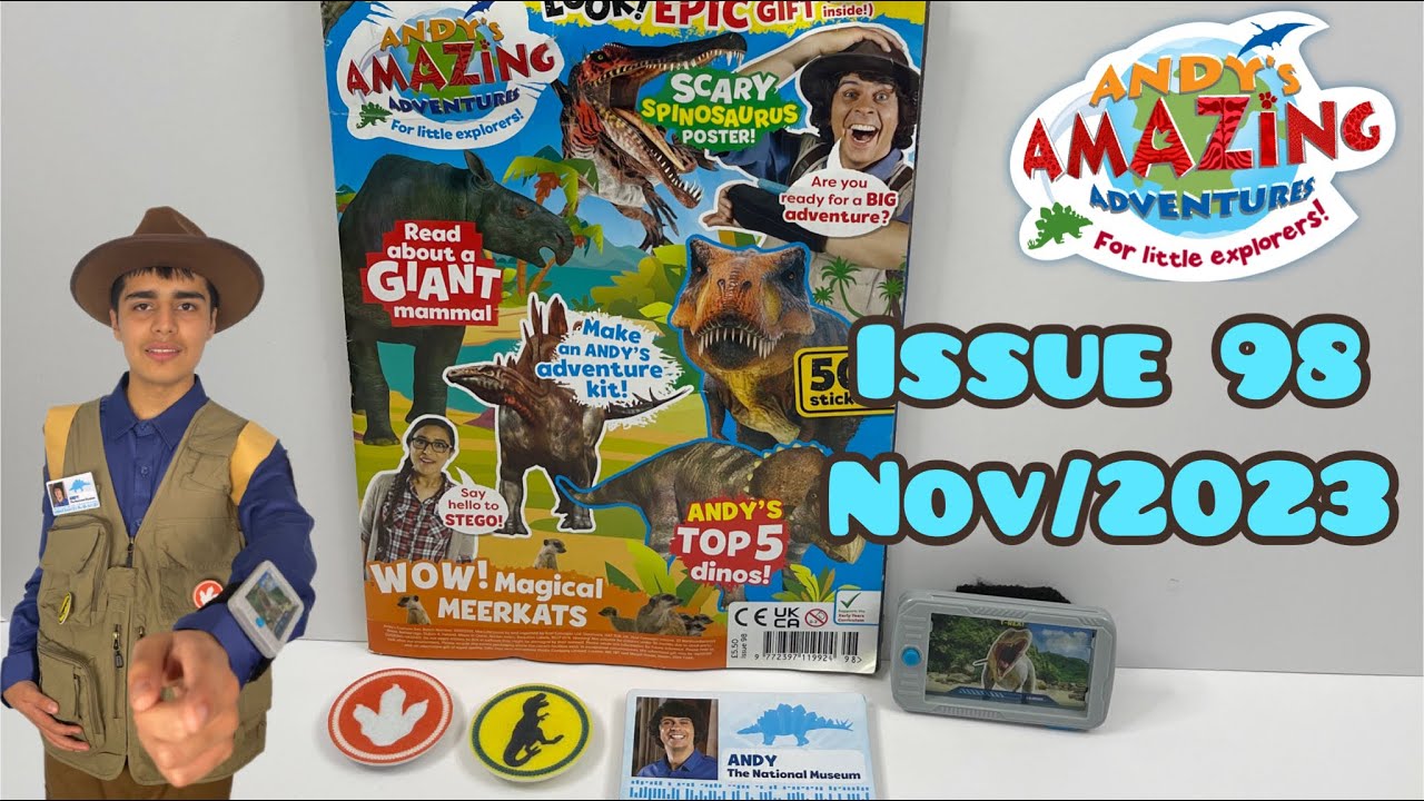 Andy’s amazing world adventures magazine, issue 98, Nov/2023 with Andys explorer set 🧭
