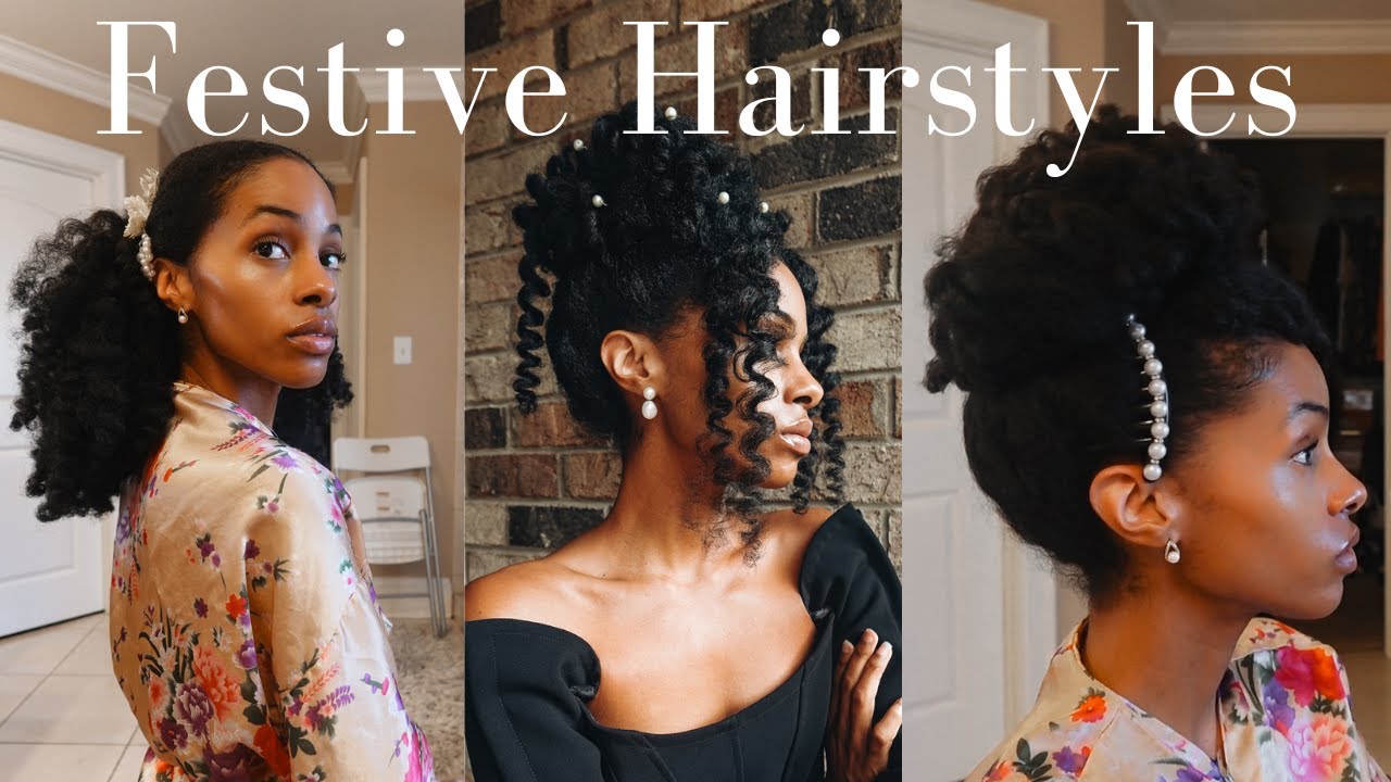 VLOGMAS: Festive and Beautiful Natural Hairstyles
