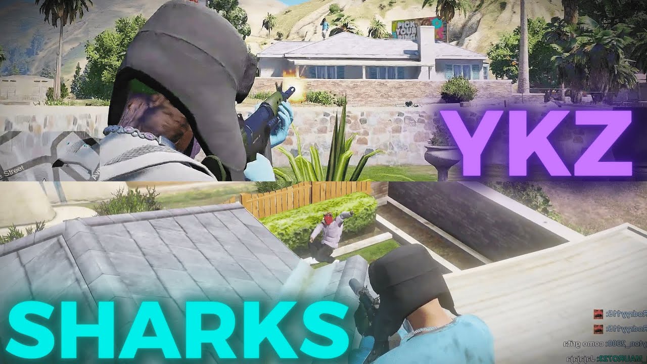 TIROTEO YAKUZA vs SHARKS En Mirror Park | ARM4S LARGAS | DOVUX LIFE GTARP