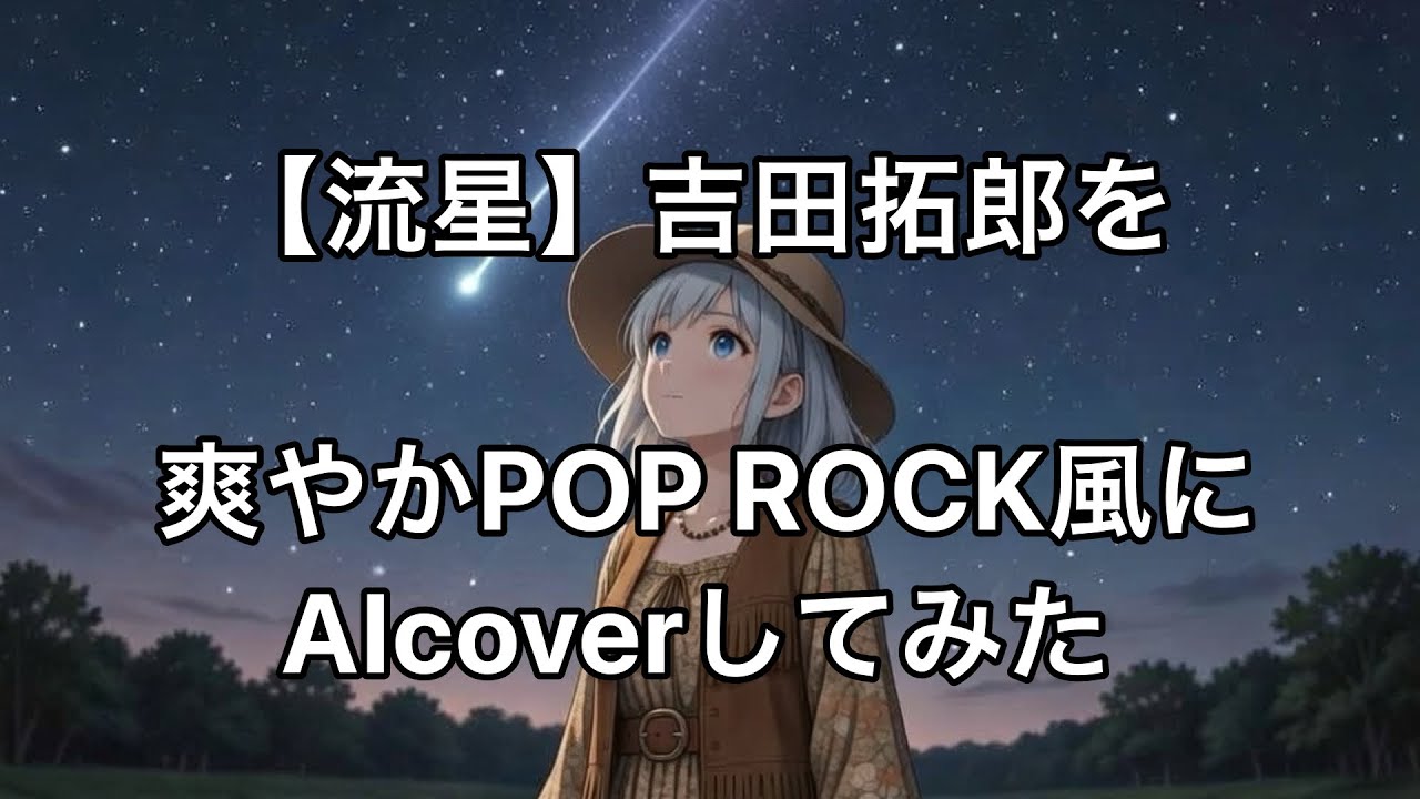 【流星】吉田拓郎を爽やかPOP ROCK風にAIcoverしてみた