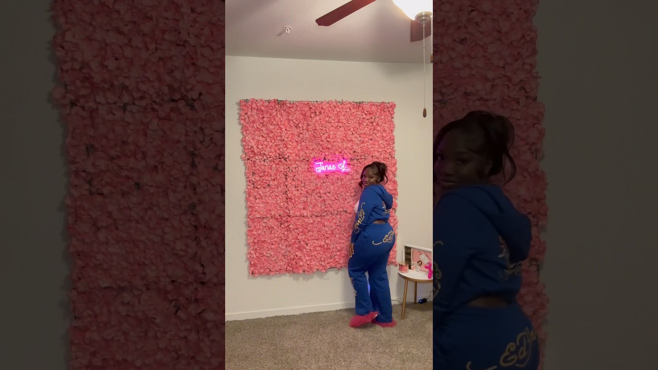 Pink DIY Flower Wall 🌸 #decoration
