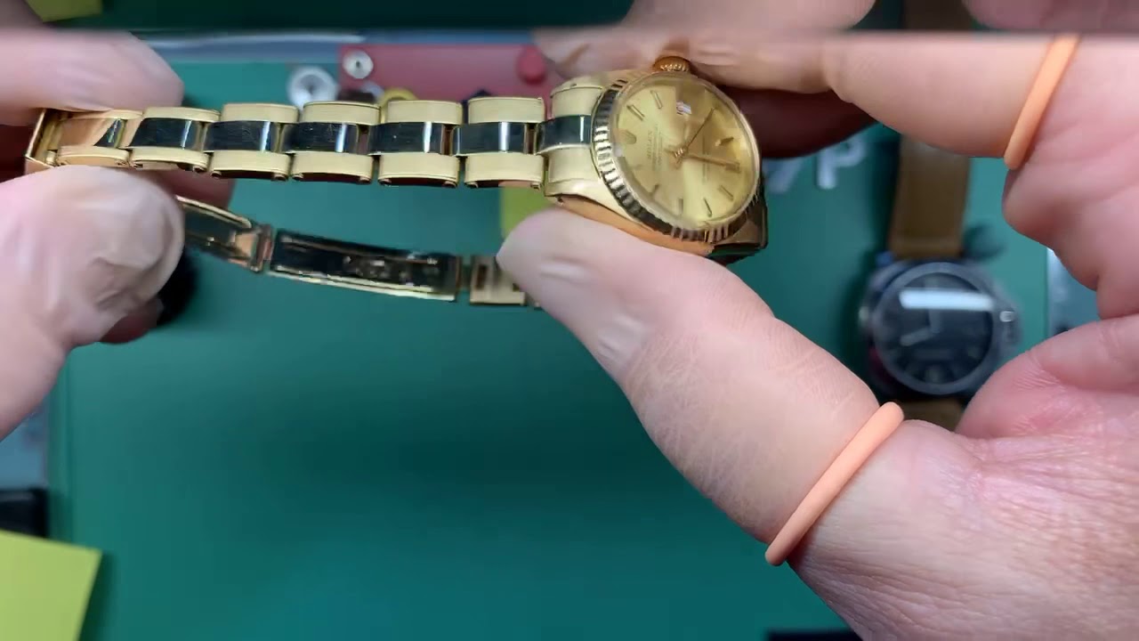 ROLEX DATEJUST VINTAGE 18k Gold Ladies - Επισκευή Γυαλισμα στεγανοποίηση - Chrono Platinum service