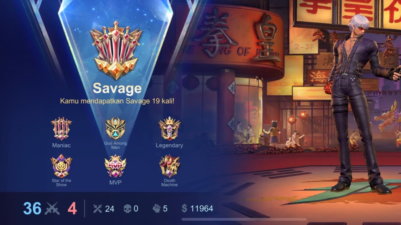 GUSION KOF KILL 24 TANPA MATI + SAVAGE 