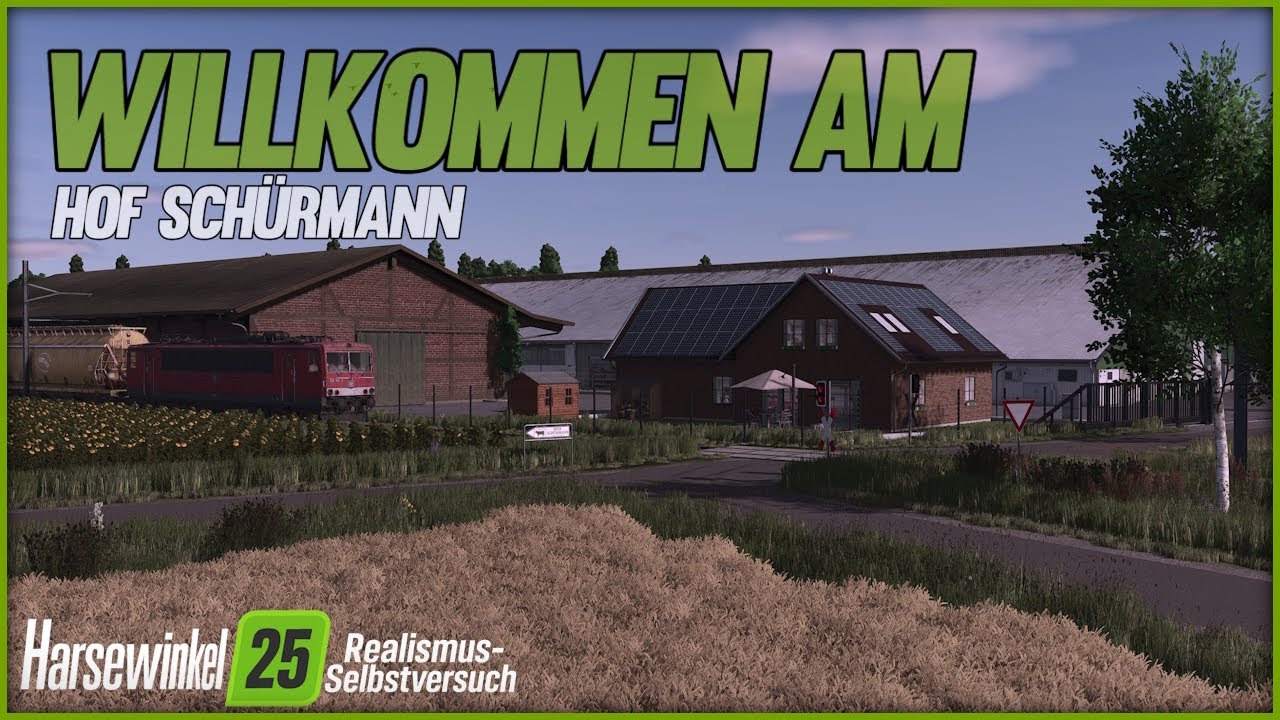 LS25 HARSEWINKEL - Hof Schürmann REALISMUS-SELBSTVERSUCH #001 - Hof-Rundgang und Fuhrpark
