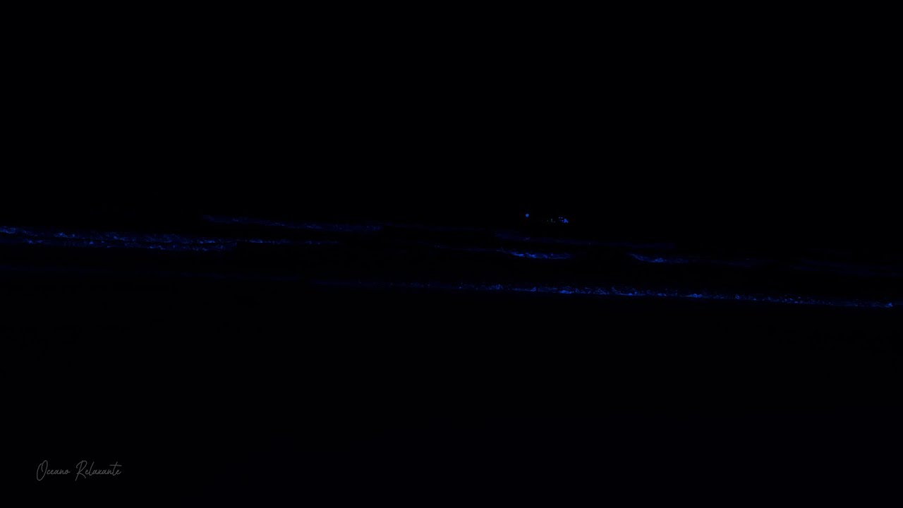 Duerma rápido en 3 minutos con los sonidos del océano y las grandes olas en la playa por la noche