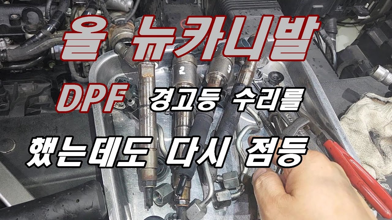 올뉴카니발 DPF경고등 점등으로 흡기,인젝터,DPF크리닝을 진행했는데 다시점등#하이조사장#팀카본#