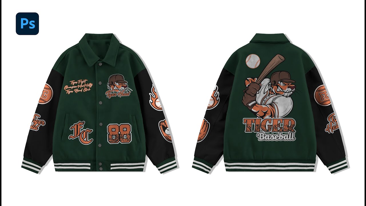 Free Mockup Varsity Jacket Psd