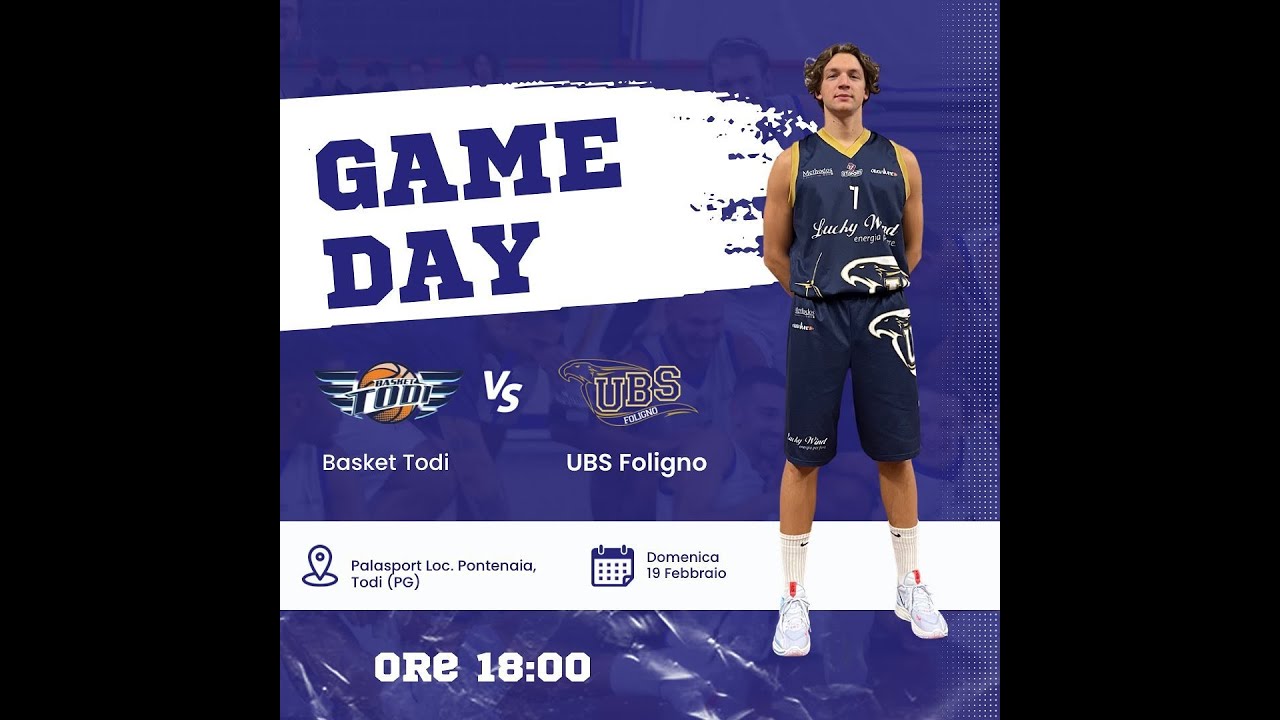 20^ giornata campionato serie C Gold: Basket Todi - UBS Foligno