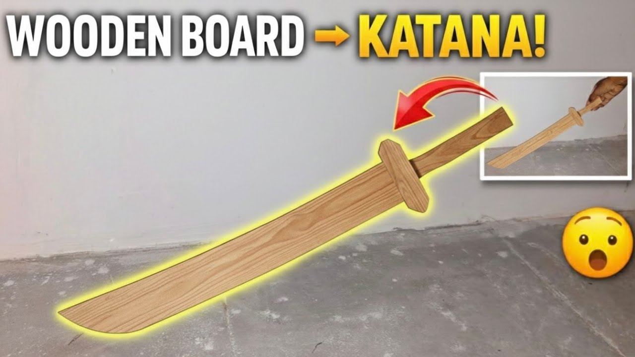 घर पर बनाएं लकड़ी का कटाना | Easy Wooden Samurai Sword Craft