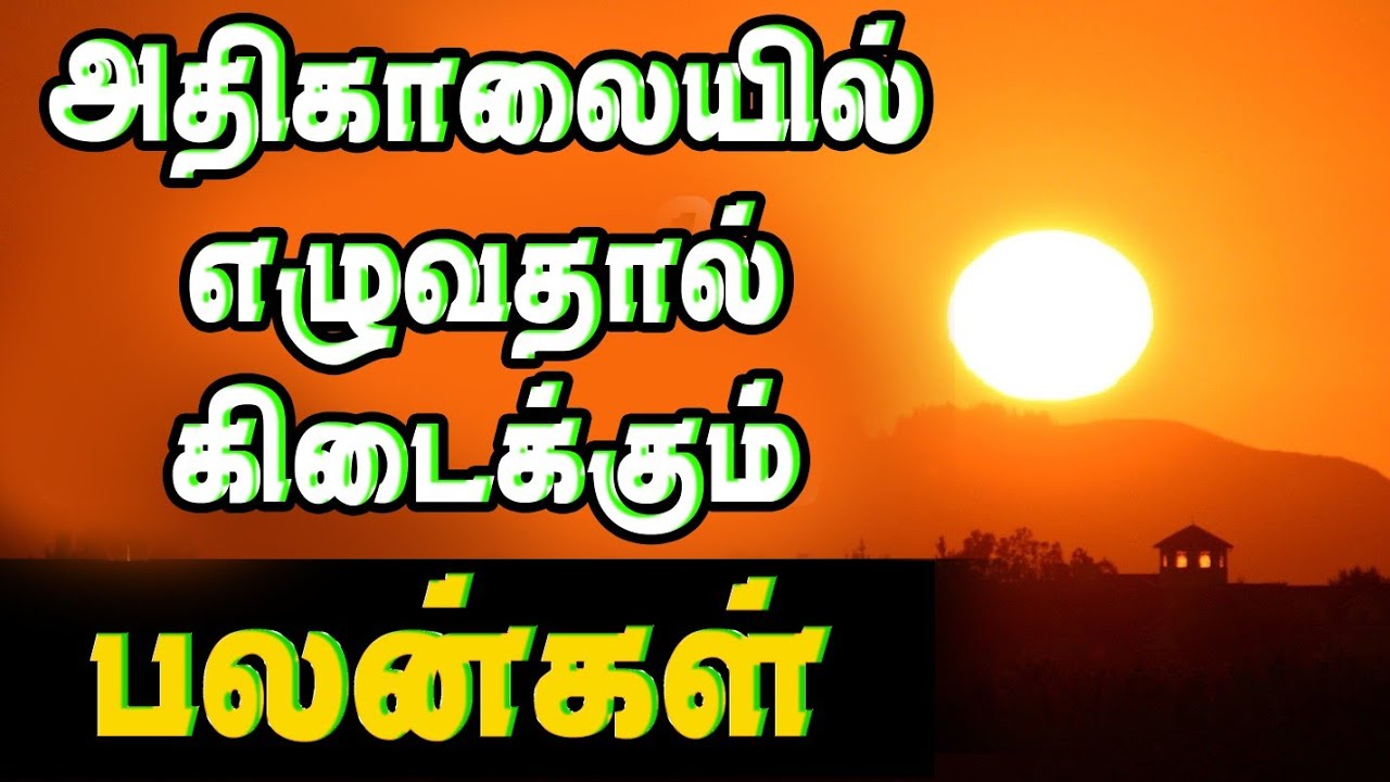Early Morning Secrets in Tamil |  அதிகாலையில் எழுவதால் கிடைக்கும் பலன்கள்