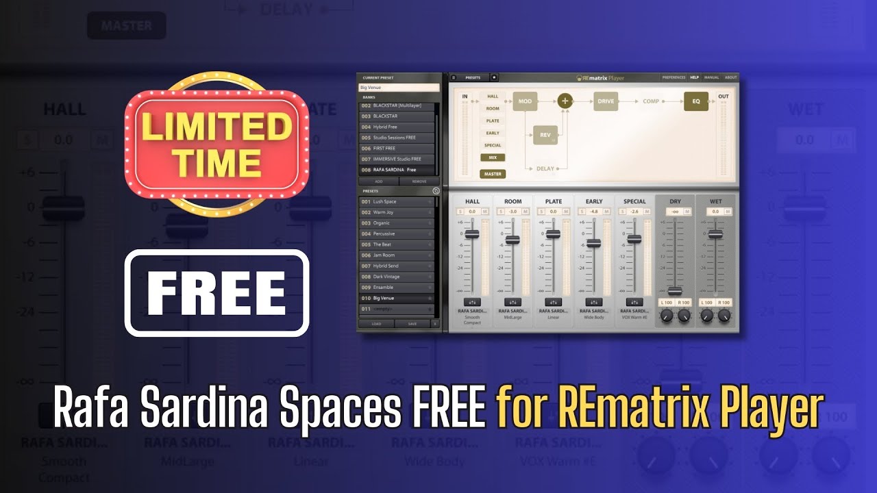 FREE FOR LIMITED TIME! Rafa Sardina Spaces FREE for REmatrix Player - Sound Demo