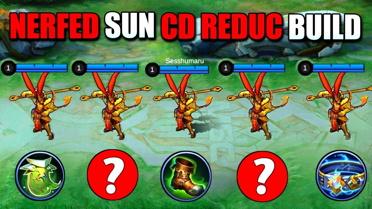 NERFED SUN BEST REDUCTION BUILD?? | Supreme No.1 Sun | Sesshumaru - MLBB