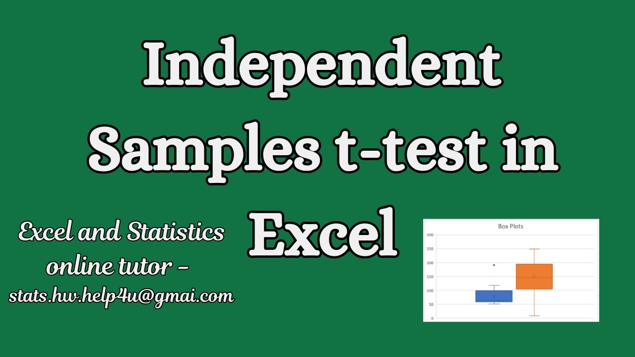 T-критерий для независимых выборок в Excel | Репетитор по Excel и статистике