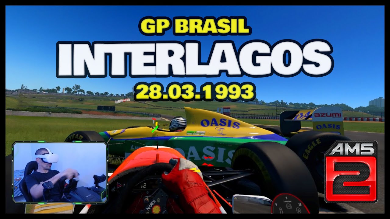 Automobilista 2 VR | INTERLAGOS 1993 | Mclaren MP4/8 AMS2 (v.1.5.6.3) #formula1 #gaming  #vr  #games